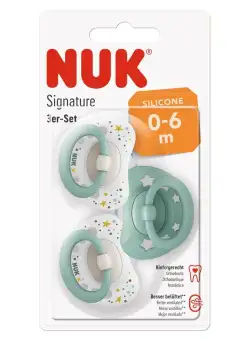 Set 3 Suzete silicon Nuk Signature 0-6 luni