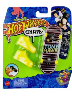 Set mini placa skateboard cu pantofi, Hot Wheels, HNG33